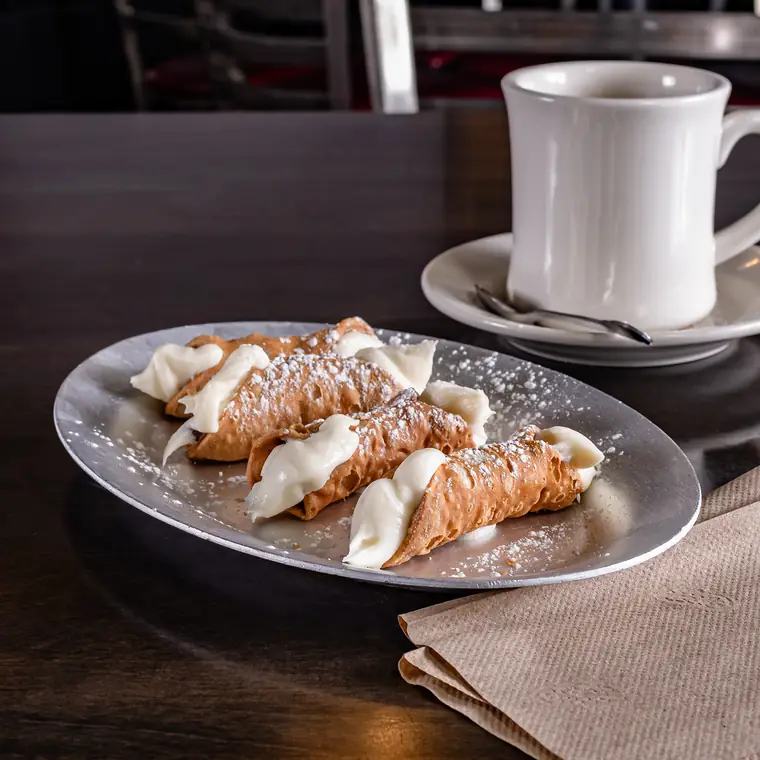 Cannoli for dessert at Wayne Ale House