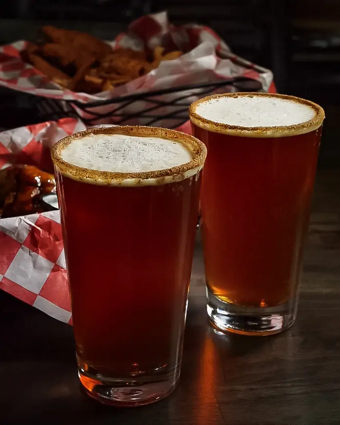 Cold beer on the bar at Wayne Ale House in Wayne, NJ