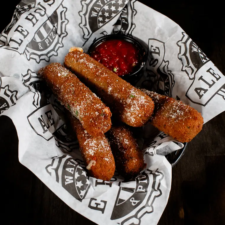 Fried mozzarella sticks at Wayne Ale House